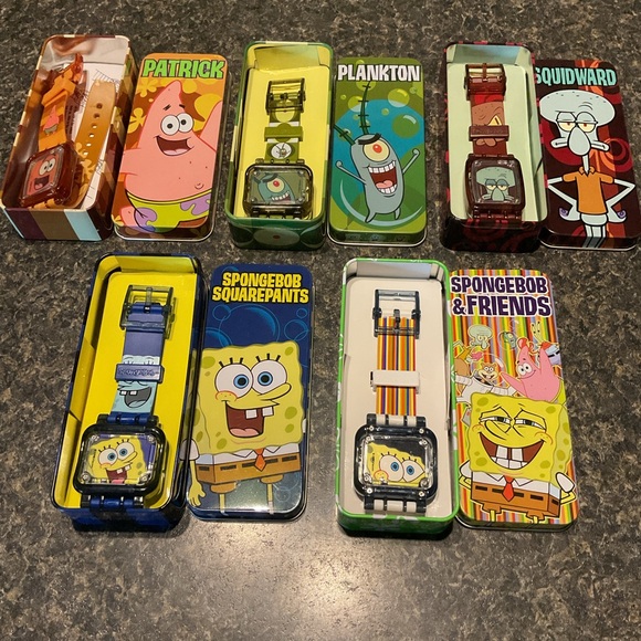 Burger King Other - Spongebob squarepants watches NIB Compl. Set of 5 - Vtg 2004